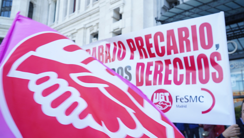 VIDEO  | Continuan las movilizaciones en el Sindicato de Limpieza de FeSMC UGT Madrid, por un convenio digno
