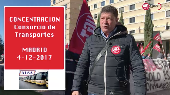 VIDEO || Concentración por las condiciones de trabajo de los conductores de ALSA