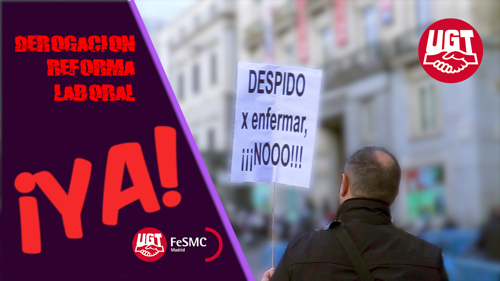 VIDEO | FeSMC UGT Madrid se moviliza en la concentración por el derecho a no ser despedido por enfermar