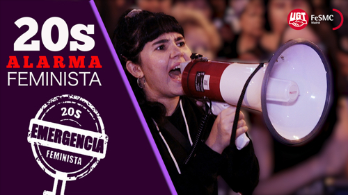 VIDEO | FeSMC UGT MADRID participando en la ALARMA FEMINISTA del 20S
