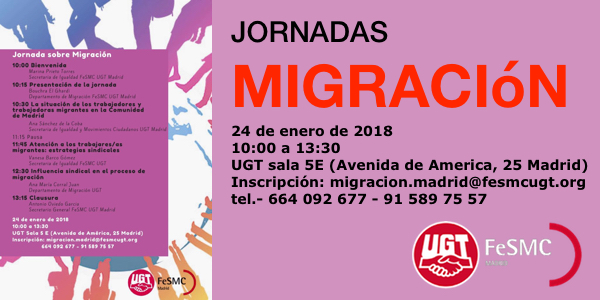 Jornada sobre migración organizada por FeSMC UGT Madrid